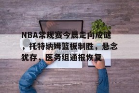 开云中国官网-NBA常规赛今晨走向成谜，托特纳姆篮板制胜，悬念犹存，医务组通报恢复的简单介绍